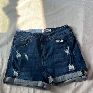 Blue Savy Dark washed jeans shorts